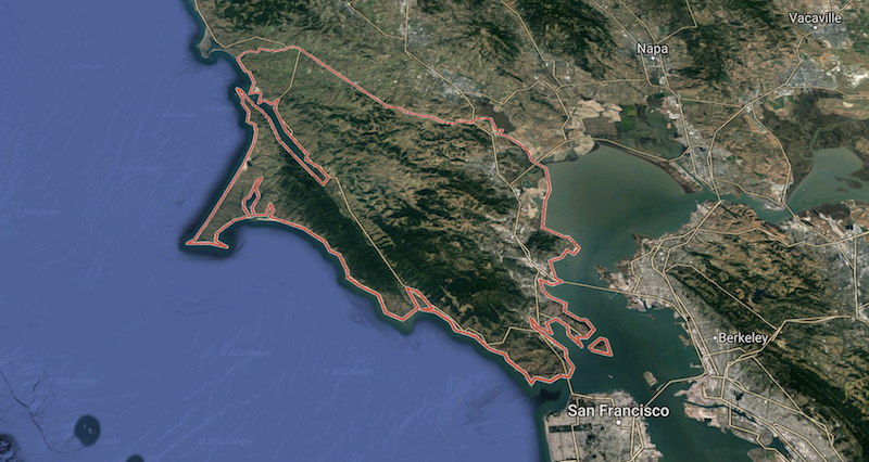 Marin County, California (Google)