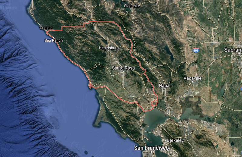 Sonoma County, California (Google)